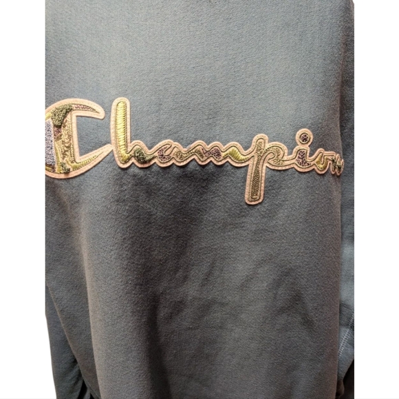 NWT Champion Reverse Weave Chenille Crewneck Sweatshirt Dusty Blue Men's XL - Picture 10 of 14